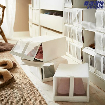 【透明抽屜省空間】鞋盒 收納盒 整理箱 鞋櫃 儲物盒 抽屜式設計 布藝可水洗 透明可視 多層疊加 球鞋潮鞋收納神器