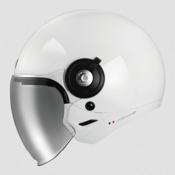Astone CJ600 安全帽 CJ600 素色 白色 內藏墨鏡 全可拆洗 耳機孔 齒排扣 半罩