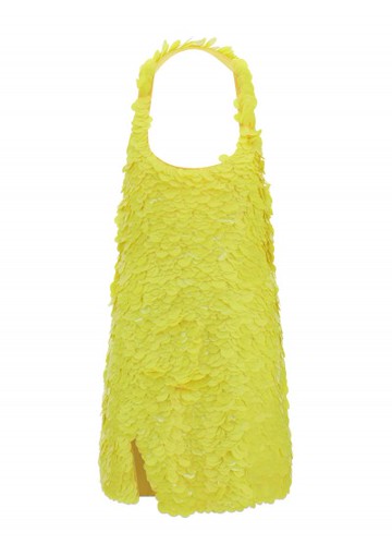 The Attico - Allium Mini Dress - Womens - Yellow