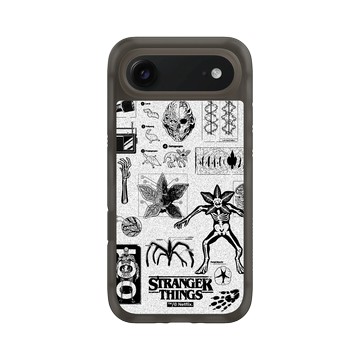 iPhone Air AirX 本質黑 - Stranger Things - 顛倒世界怪物圖鑑 黑白款