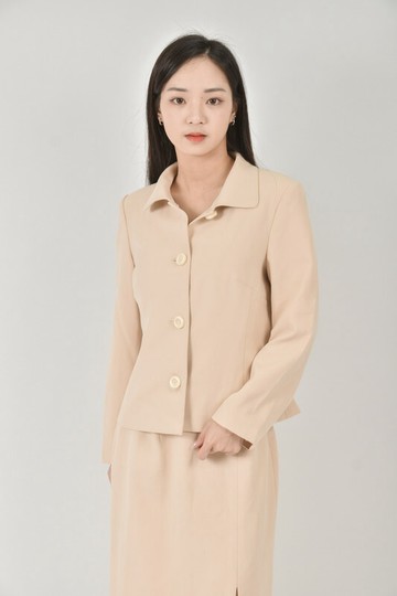 donna hsu西裝排釦黃色外套
