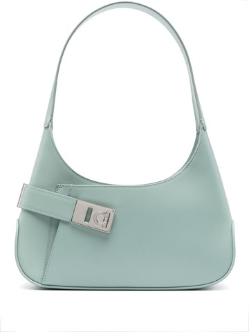 Ferragamo - Gancini-buckle shoulder bag - women - Calf Leather - One Size - Green