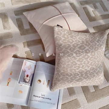 Texdream態度 千禧粉 兔毛抱枕ins北歐輕奢枕套簡約客廳沙發靠墊