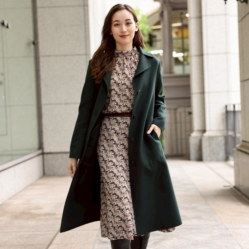 Amaca ウールリバートレンチコート レディース グリーン 通販 Lineポイント最大get Lineショッピング