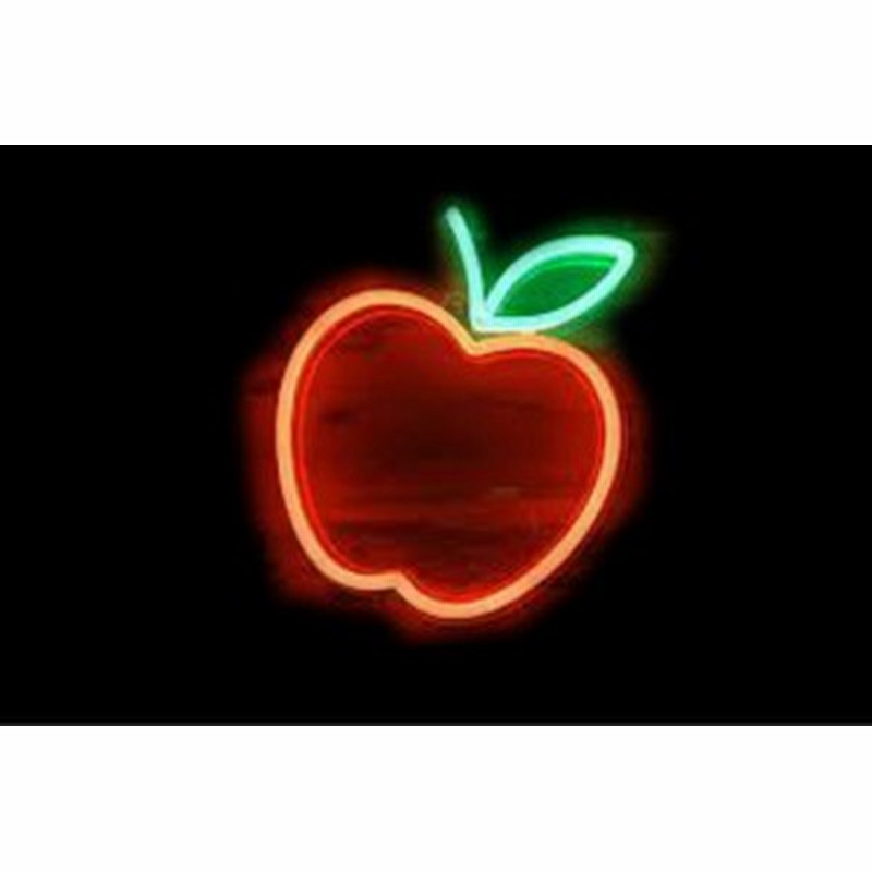 ベストセラー ネオン 毒林檎 2 林檎 リンゴ りんご 果物 食べ物 野菜 電飾 Led ライト サイン Neon 看板 イルミネーション インテリア 店舗 ネオンサイン アメリカン雑貨 かわいい おしゃれ インテリア