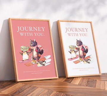 Journey with you. 旅居南極的貓 / 原創海報 / A4 或 A3 尺寸