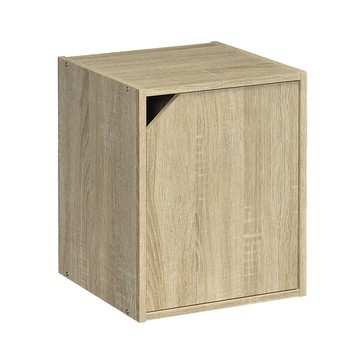 【TZUMii】簡約加高單門櫃-2入 淺橡木色