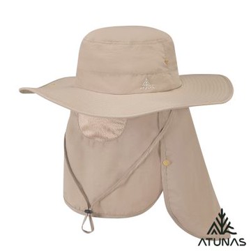 【ATUNAS 歐都納】登山防曬大盤帽(可拆遮片)A1AHHH12N卡其/防曬/遮陽帽/大盤帽/登山帽/透氣遮陽