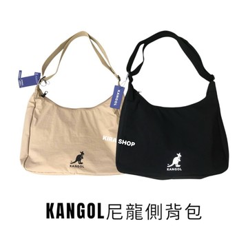 (現貨) KANGOL 袋鼠 尼龍側背包 流浪包 防潑水 尼龍大肩背包 月亮包 水餃包 雲朵包 包包 彎月包 大側背包