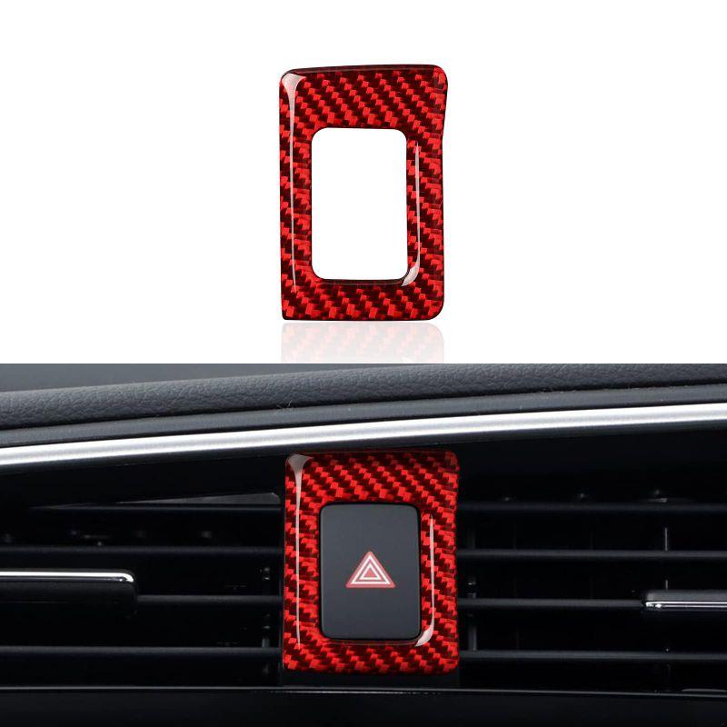 シビック10代目車ハザードライト非常点滅表示灯スイッチフレームステッカーカーボン調飾りデカール ホンダCIVIC 2016 2017 201