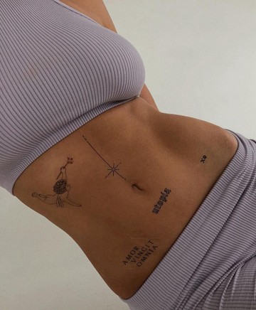 原創符號風格紋身貼紙 防水防汗 派對摄影化妝 防水植物基顏料