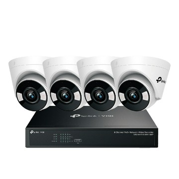TP-Link 組合 VIGI NVR1008H-8MP 8路主機+VIGI C440 全彩半球型監視器*4 昌運監視器