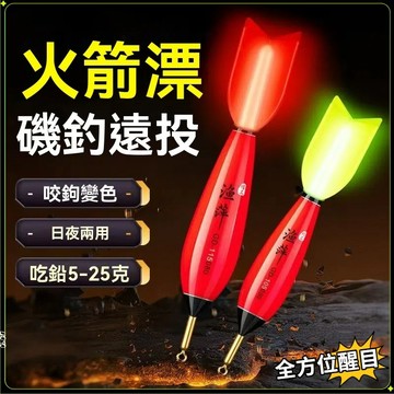台灣現貨熱銷🏍️火箭漂大物魚漂電子夜光漂日夜  電子浮標 磯釣長標 磯釣路亞鋼絲漂 浮標 短標 路亞餌 假餌 抗流標