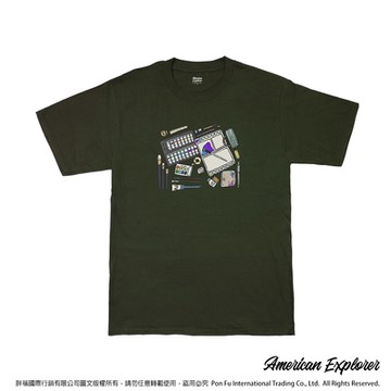 American Explorer 美國探險家 印花T恤(客製商品無法退換) 圓領 美國棉 T-Shirt 獨家設計款 棉質 短袖 -水彩組
