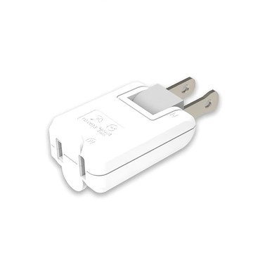 SONGWIN 可轉向平貼式轉接插頭 白色  1入