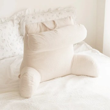 沐慕家居 靠頭可調整多功能舒適靠墊  毛絨 PP棉填充  40x30x20cm  50 x 50cm  純白色