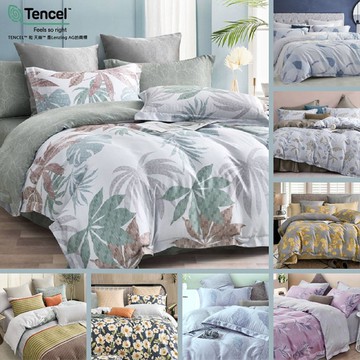 【Indian】100%純天絲雙人四件式鋪棉床包兩用被組-多款任選_TRP多利寶