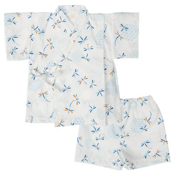 akachan honpo - 兩件式甚平-蜻蜓-米白色-日本製