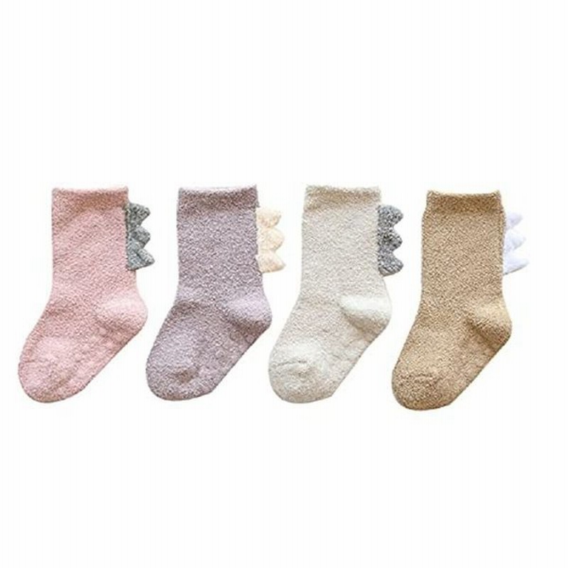 Lettyhe 女の子 男の子 ベビー 赤ちゃん 靴下 恐竜 4足セット ベビーソックス キッズ もこもこソックス 子供靴下 ふわふわ 防寒 通販 Lineポイント最大0 5 Get Lineショッピング