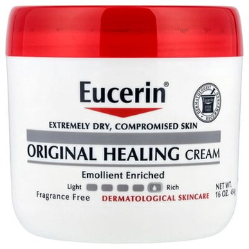 Eucerin, Original Healing 系列舒緩霜，乾敏肌膚用，無香型，16 盎司（454 克）
