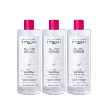 BYPHASSE 蓓昂斯 無添加深層卸妝潔膚水 500ml*3入組(航空版)