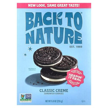 Back to Nature, 夾心餅乾，經典奶油味，9 盎司（255 克）