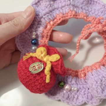 Stereoshadow 手作貓狗寵物頸圈 珍珠小福袋