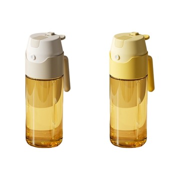 MUAN 自動開蓋霧噴油瓶 550ML (噴倒兩用/細緻霧化/玻璃油罐/氣炸鍋不沾鍋烤肉)