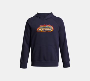 [UA]男童 Rival Flc Flamin Wdmrk 長袖帽T-人氣新品