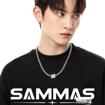 SAMMAS鈦鋼項錬小眾設計古巴項錬rich brian同款嘻哈項錬男生項錬高級衛衣鏈字母項錬頸錬