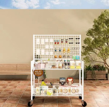 鐵藝花車 移動攤位小推車 擺攤車 小吃車 夜市移動攤位小推車 地攤車 戶外餐車 小推車 置物架 置物小推車 展示架 收納推車 工具車 工具櫃