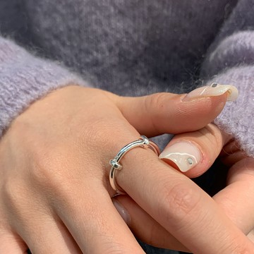 小寶s925純銀獨特推拉調節戒指女小眾設計輕奢時尚個性冷淡風簡約