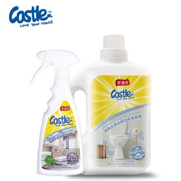【Castle 家適多】消臭去漬浴室地板清潔劑 500ml+4000ml｜淨速去垢 除味 安全環保 無刺鼻氣味