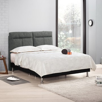 歐佳6尺雙人床（灰色布）