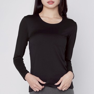 恆暖發熱衣-圓領 - L / 黑