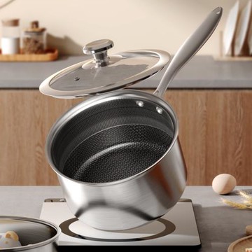 日用不銹鋼316奶鍋適用爐灶通用特色西式風格復合多層底無涂層