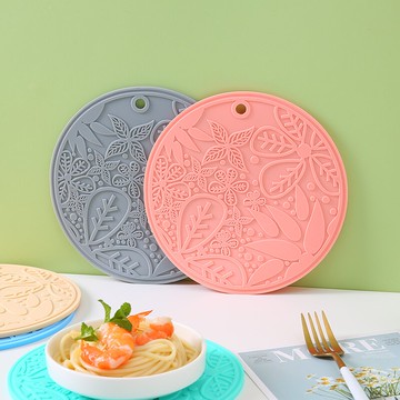 愛加家居硅膠隔熱墊餐桌碗盤墊加厚印花鍋墊菜墊子防燙耐高溫杯墊