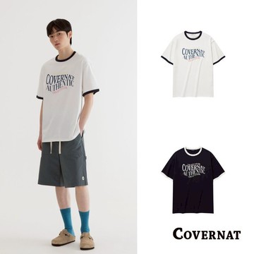 [COVERNAT]25SS 復古短袖美式t男生 女圓領大學t 夏季純棉透氣T恤（多色任選）