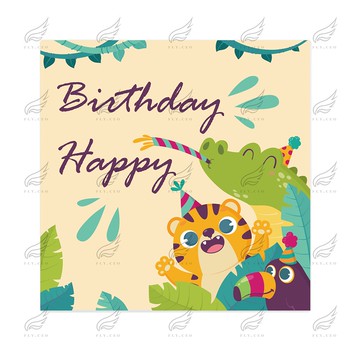 精緻時尚陶瓷杯墊[熱轉印印製](生日快樂)杯墊 陶瓷杯墊 熱轉印 送禮小物 婚禮小物 企業送禮 紀念品