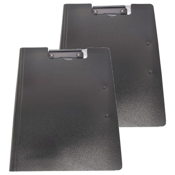 CCHING 青青文具 雙夾文件夾A4 簡單生活  黑色  2個