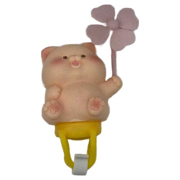 風車裝飾公仔 自行車機車裝飾 可愛小豬 82x75x51mm  1個