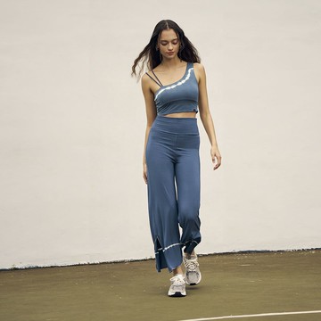 元動力 ALOHA紮染縲縈高腰瑜珈褲(藍色；S-L)4242326903