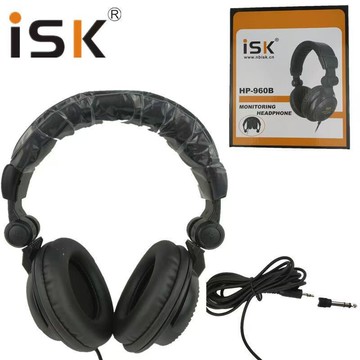 有線耳機 電腦遊戲重低音 iSK HP960B頭戴式直播監聽耳機全封閉腔體設計耳麥佩戴高清