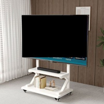 移動電視支架 40-75寸可調節高度電視架 帶輪子電視落地架 會議室商用電視架 培訓掛架