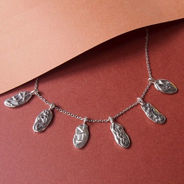 中國象形文字十二生肖系列---狗、龍、豬、蛇、老虎、羊項鍊