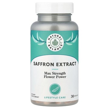 Natural Balance, 番紅花提取物，特強型，100 毫克，30 粒素食膠囊