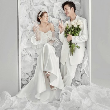 2020展會新款影樓主題服裝內景婚紗攝影情侶寫真抹胸魚尾拍照禮服