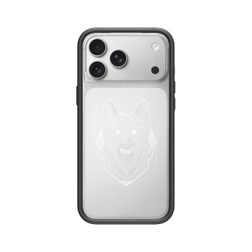iPhone 17 Pro Max Mod NX -邊框背蓋組合 (相機按鈕) 黑 - Animal Silhouette / 動物剪影 - 幾何-動物系列/狼