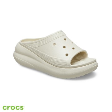 Crocs卡駱馳 (中性鞋) 經典泡芙涼拖-骨白色-208731-2Y2_洞洞鞋