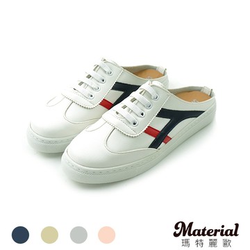 Material瑪特麗歐 【全尺碼23-27】穆勒鞋 MIT時尚休閒風懶人鞋 T52119